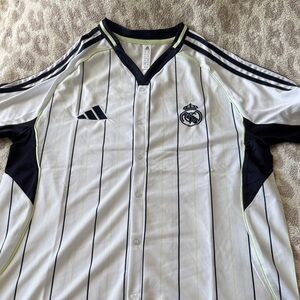Real Madrid baseball Striped Men's Jersey